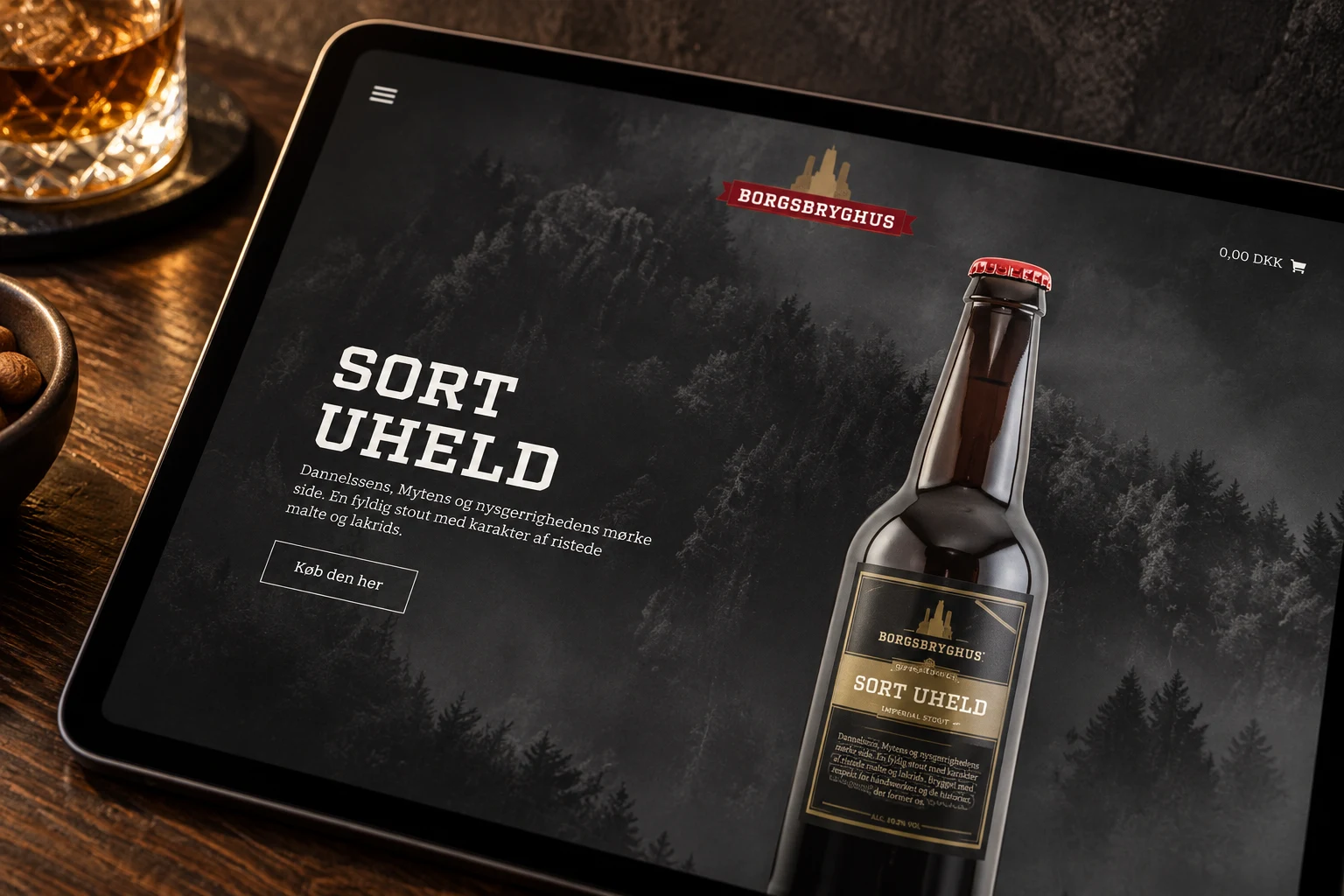 Borgs Bryghus website — Projektet tæt på