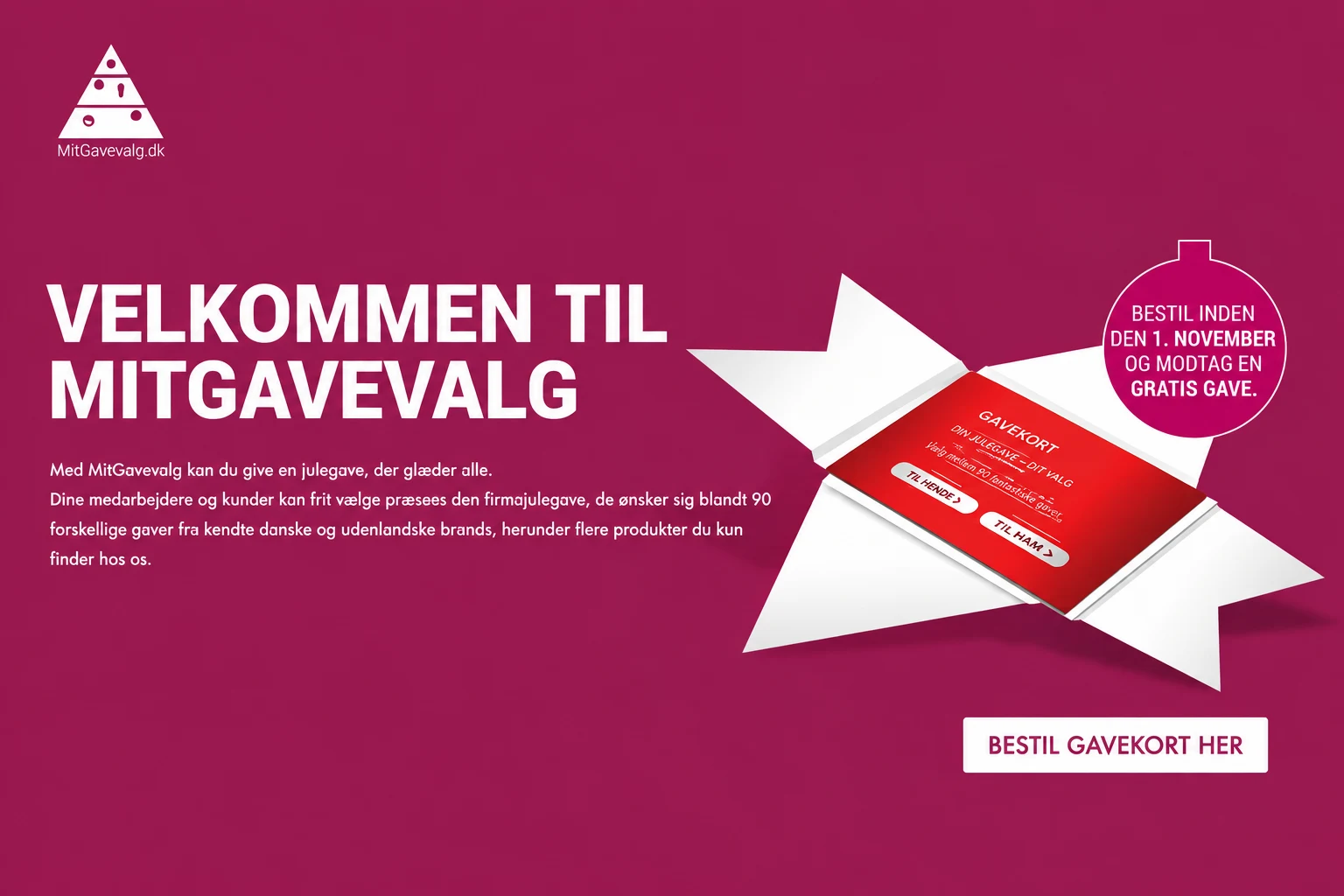 MitGavevalg.dk — Detalje fra designet