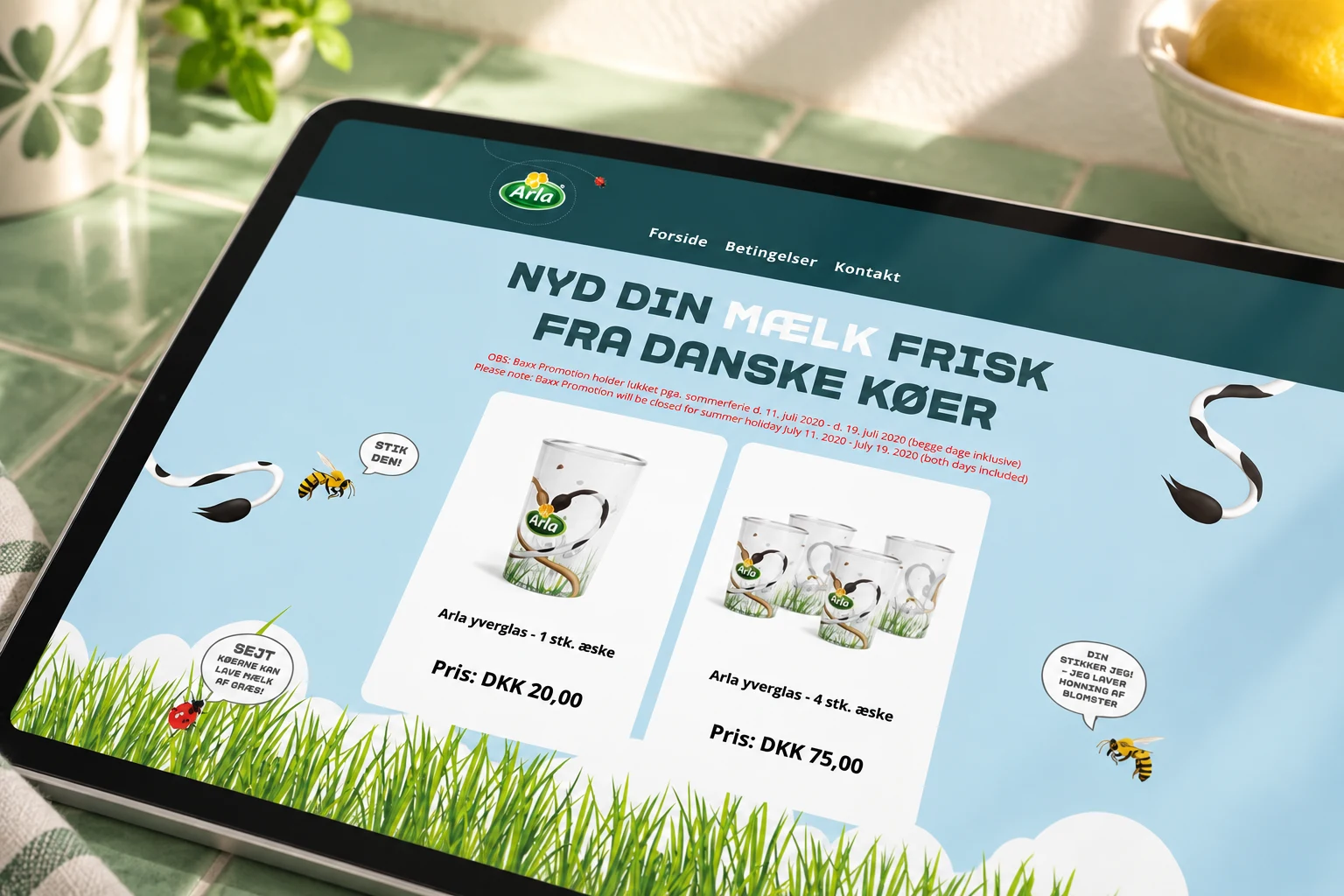 Yverglas gavevalgswebsite — Projektet tæt på