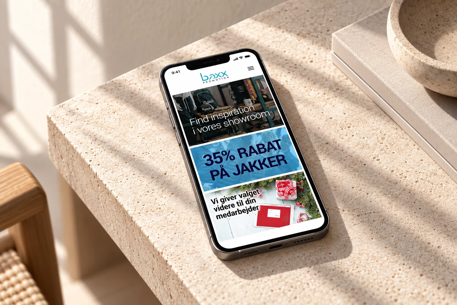 Baxx Promotion website — supplerende visning
