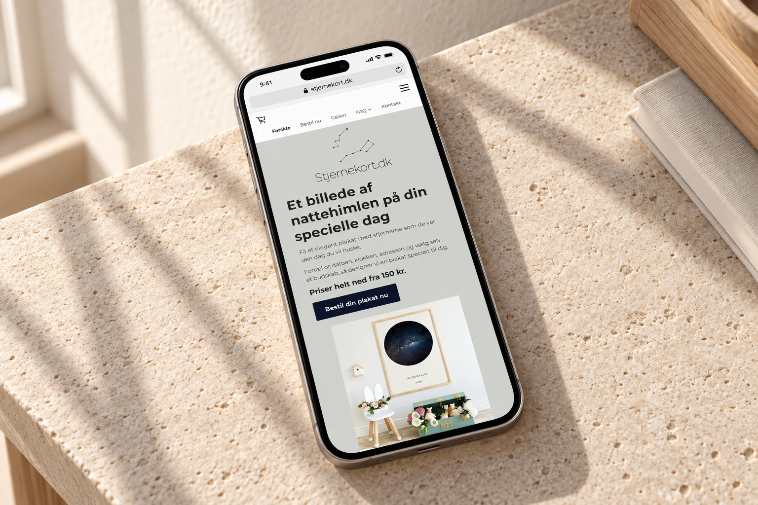 Stjernekort plakatshop — supplerende visning