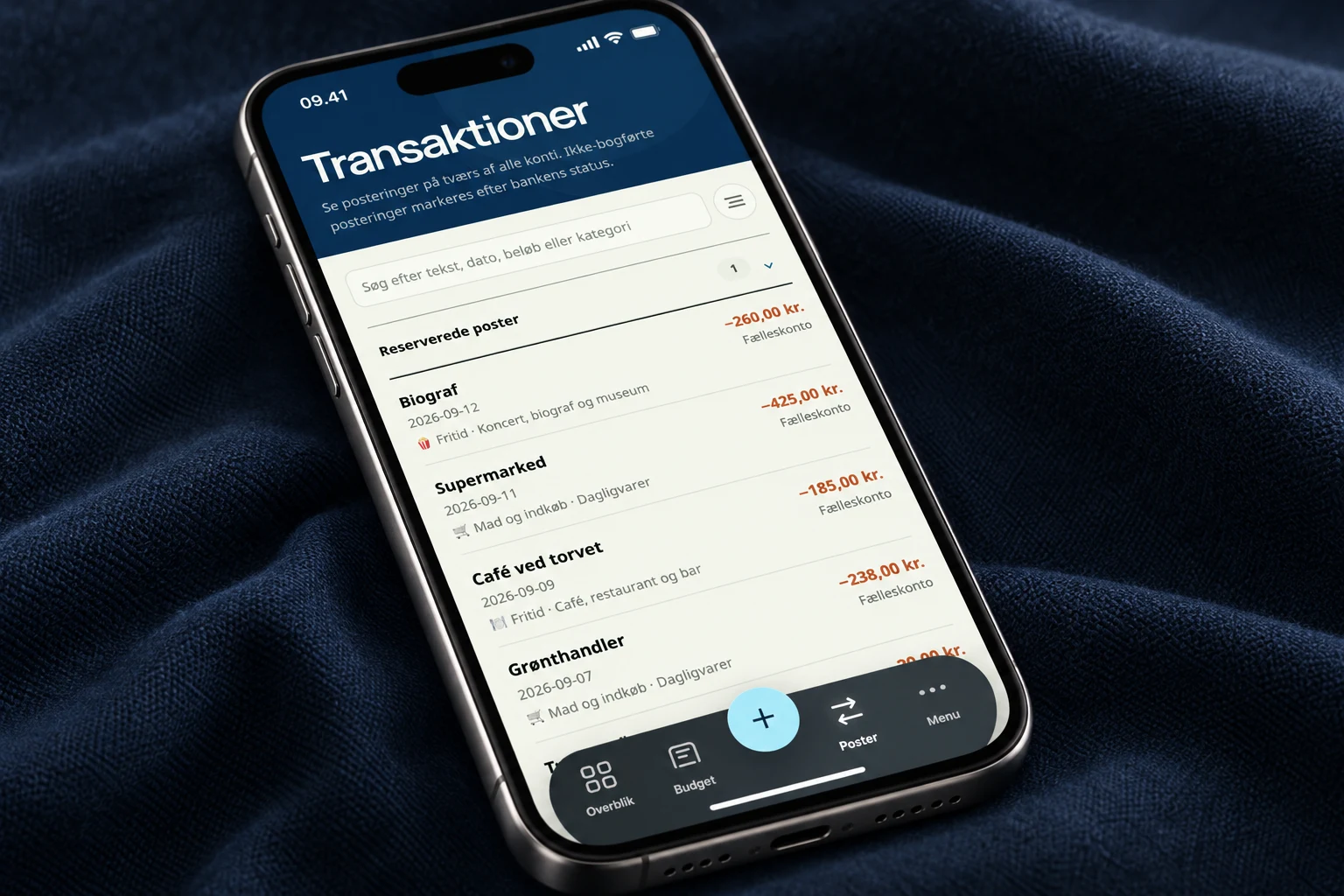 RI Finance — transaktioner og kategorier